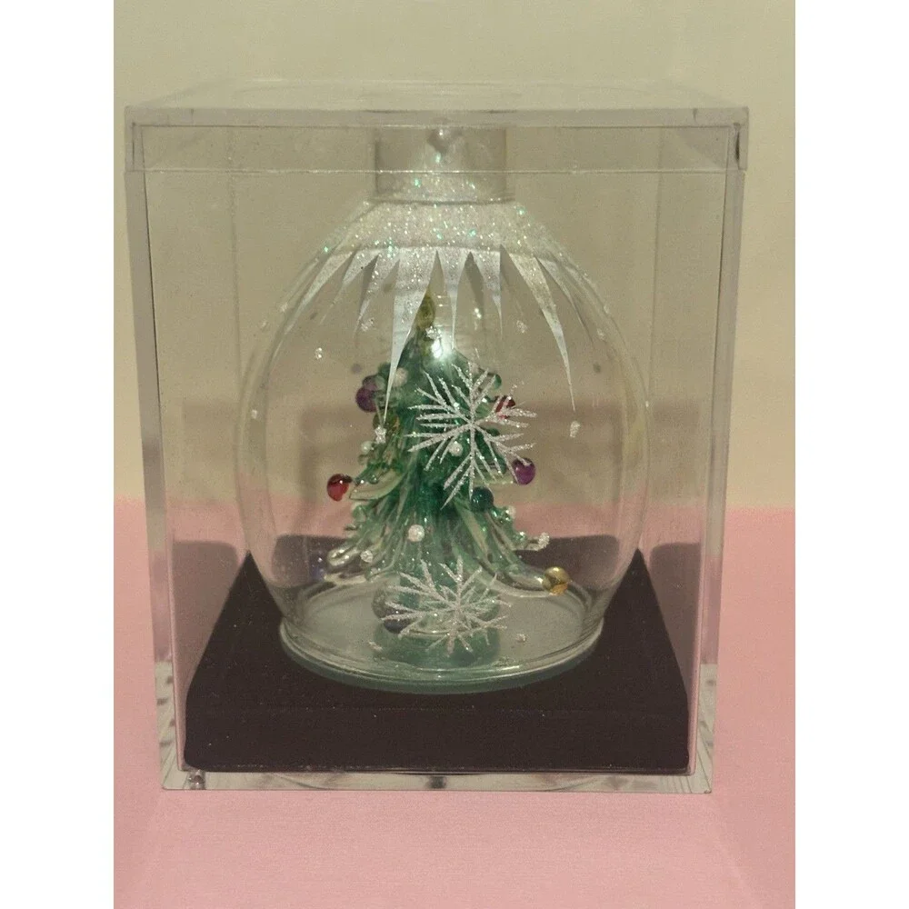 Vintage Hand Spun Glass Christmas Tree Ornament Unique Treasures Collection